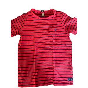 Joules Navy Red And Blue Stripe Shirt  size 9-10